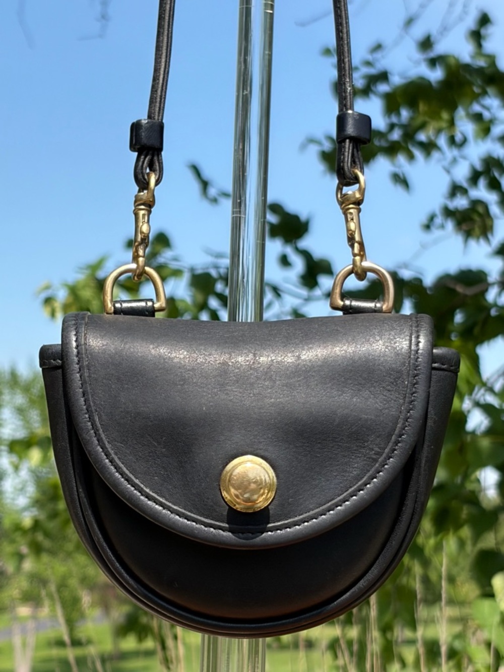 Vintage COACH Mini Belt Bag Black Leather 9826 EUC - Picture 3 of 17